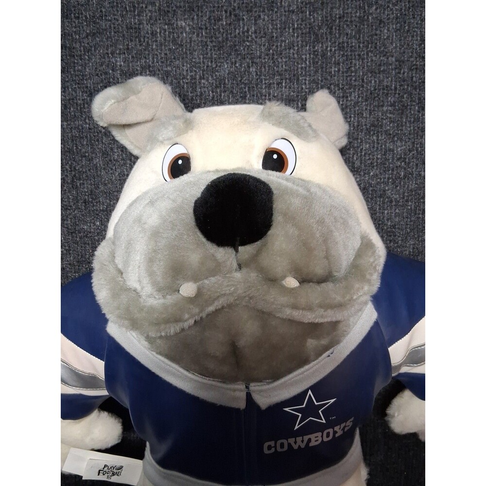 1998 Dallas Cowboys 17” Plush Bulldog Ace ACME NFL Football Jersey Vintage
